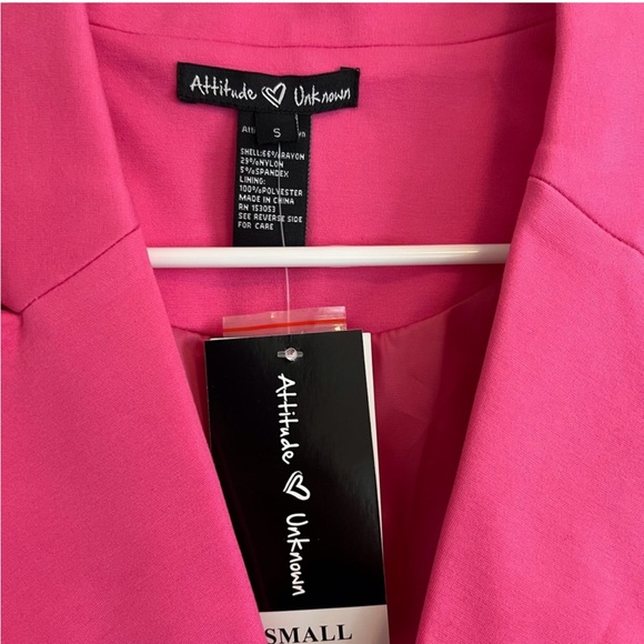 Attitude Unknown Women's Metallic Button Blazer Small - Picture 9 of 12